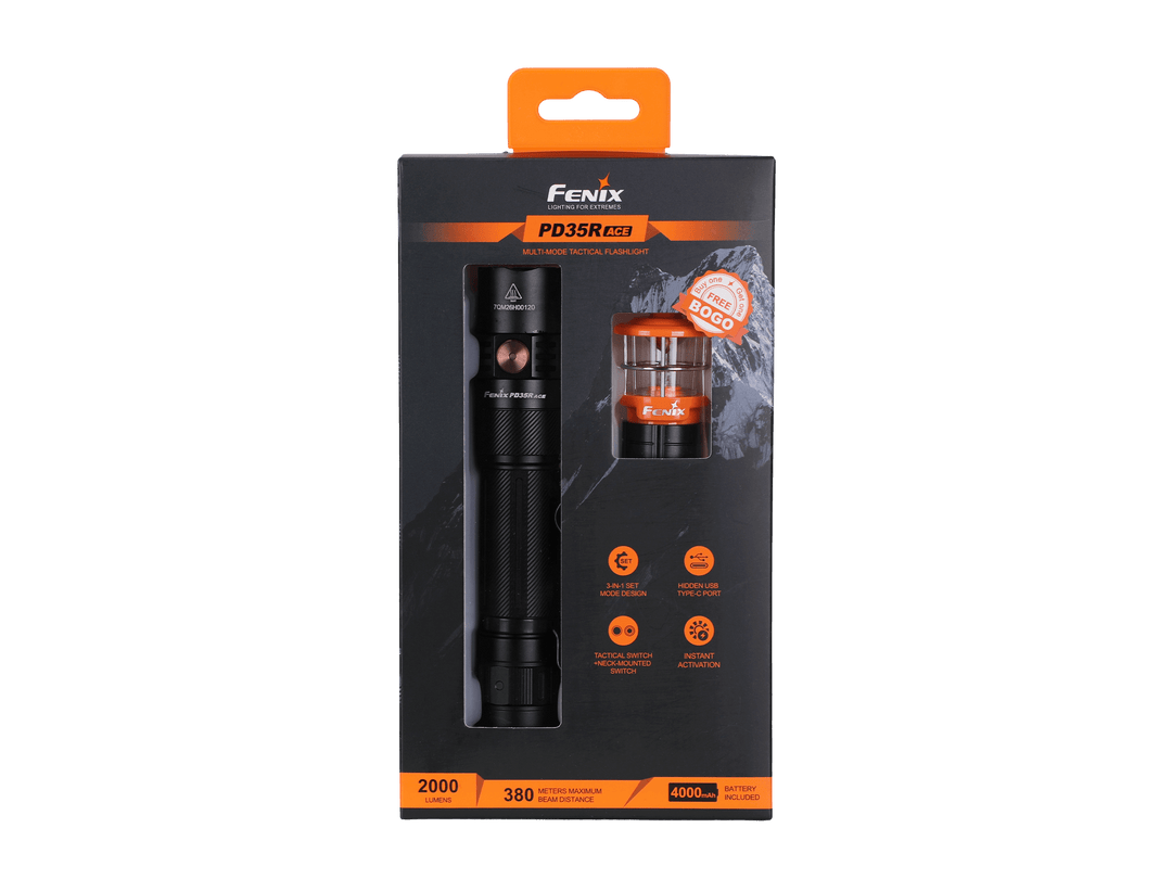 Fenix PD35R ACE Multi-mode Tactical Flashlight + FREE CL01 Mini