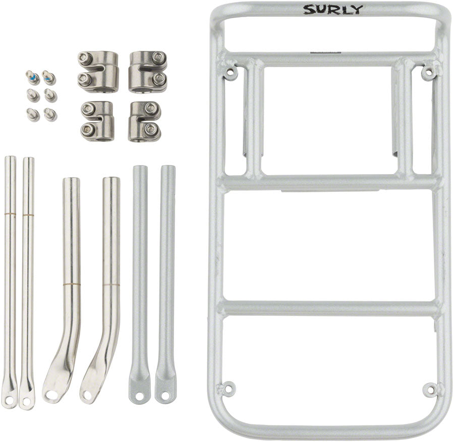 Surly 8-Pack Rack Front Rack - Steel, Silver – Unlimited Biking