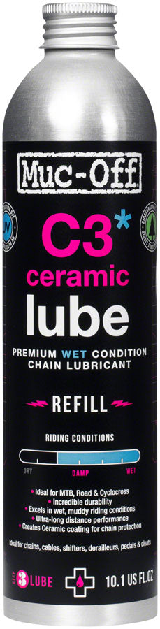 Muc-Off C3 Ceramic Dry Chain Lube, 120 Milliliters - Premium Bike Chain  Lubricant with UV Tracer Dye - Formulated for Dry and Dusty Weather  Conditions